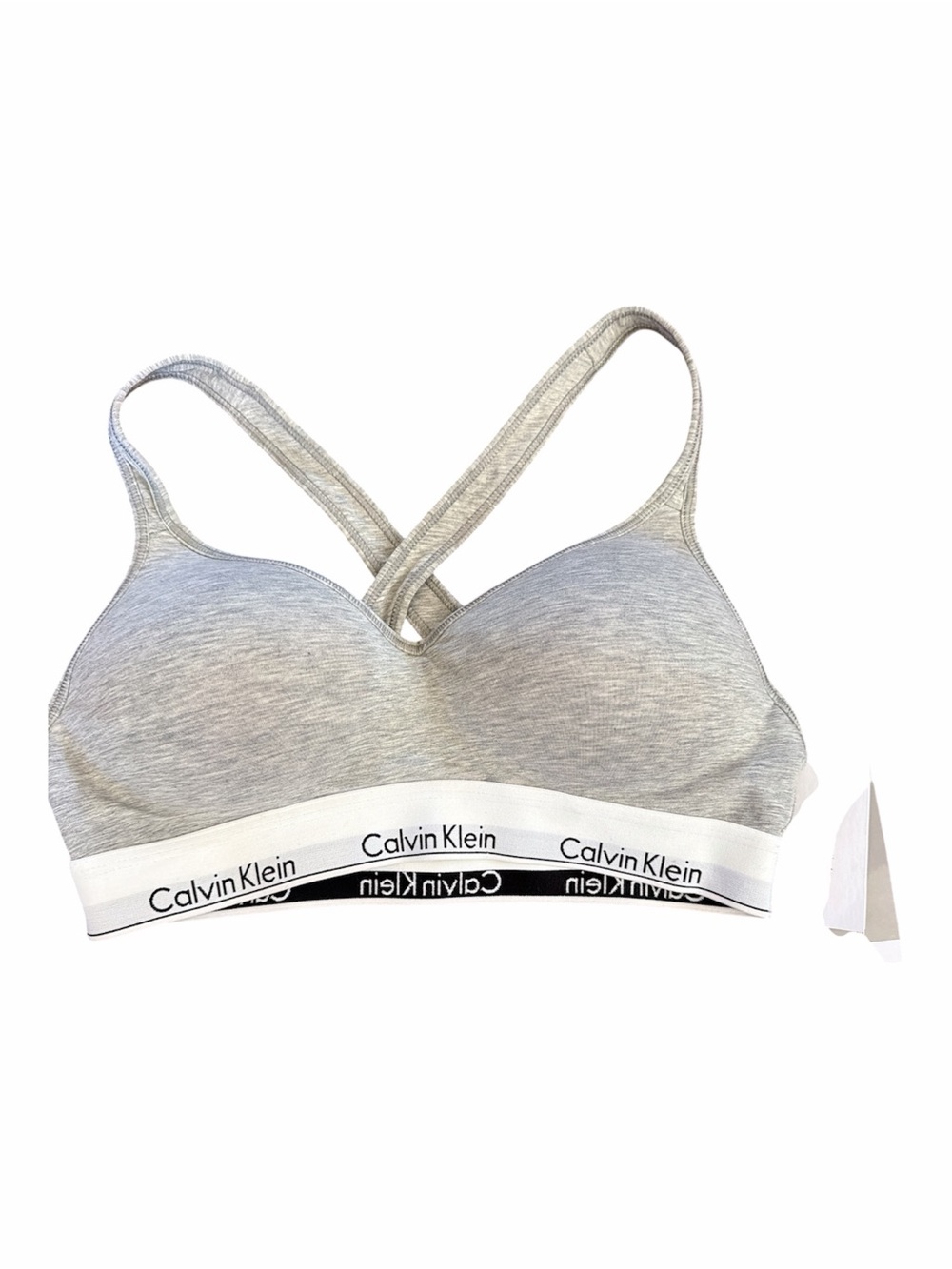 NWT Calvin Klein Women's Gray Lift Bralette with Logo Band